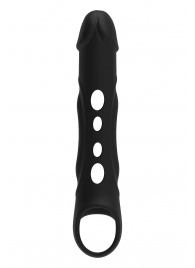 Черная насадка-удлинитель Vibrating Extender With Remote с вибрацией - Dream Toys - в Рыбинске купить с доставкой
