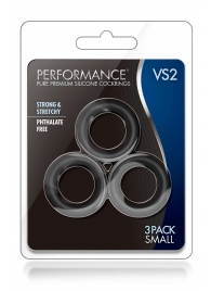 Набор из 3 черных эрекционных колец Black Small Penis Rings - Blush Novelties - в Рыбинске купить с доставкой