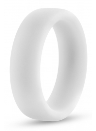 Белое люминесцентное эрекционное кольцо Silicone Glo Cock Ring - Blush Novelties - в Рыбинске купить с доставкой