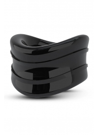 Черное эрекционное кольцо на мошонку Beef Ball Stretcher Snug - Blush Novelties - в Рыбинске купить с доставкой