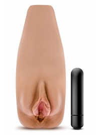 Маструбатор-вагина с вибрацией Soft   Wet Renata Realistic Tan Masturbator - Blush Novelties - в Рыбинске купить с доставкой