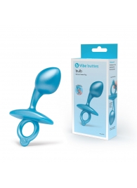 Голубая анальная пробка для массажа простаты Bulb Silicone Prostate Plug - 10,7 см. - b-Vibe - в Рыбинске купить с доставкой