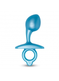 Голубая анальная пробка для массажа простаты Bulb Silicone Prostate Plug - 10,7 см. - b-Vibe - в Рыбинске купить с доставкой