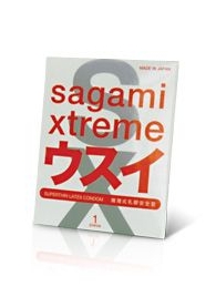 Ультратонкий презерватив Sagami Xtreme SUPERTHIN - 1 шт. - Sagami - купить с доставкой в Рыбинске