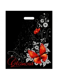 Черный пакет Glamour с вырубной ручкой (38х47 см) - Сима-Ленд - купить с доставкой в Рыбинске