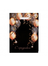 Пакет с вырубной ручкой и принтом в виде шариков (30х40 см) - Сима-Ленд - купить с доставкой в Рыбинске