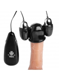 Черная стимулирующая насадка для головки полового члена Multi Speed Vibrating Penis Head Teaser - XR Brands - в Рыбинске купить с доставкой