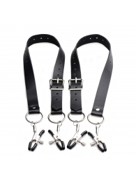 Ремни с зажимами для половых губ Spread Labia Spreader Straps with Clamps - XR Brands - купить с доставкой в Рыбинске