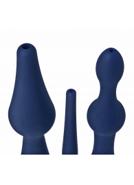 Набор из 3 универсальных насадок для анального душа Universal 3 Piece Silicone Enema Attachment Set - XR Brands - купить с доставкой в Рыбинске