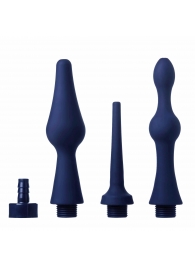 Набор из 3 универсальных насадок для анального душа Universal 3 Piece Silicone Enema Attachment Set - XR Brands - купить с доставкой в Рыбинске