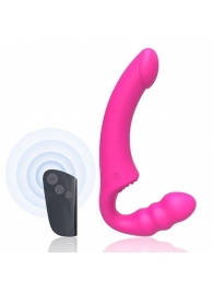 Розовый безремневой страпон Straples Strap-On Dildo - Erokay - купить с доставкой в Рыбинске