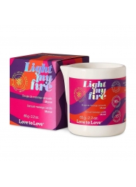 Массажная свеча Light My Fire с ароматом моной - 80 мл. - Love to Love - купить с доставкой в Рыбинске