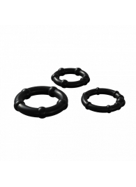 Набор из 3 черных эрекционных колец Babooom Ring Set - Adrien Lastic - в Рыбинске купить с доставкой