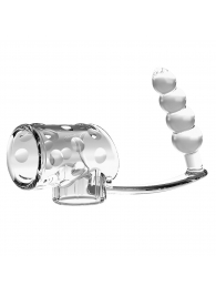 Прозрачная насадка на пенис и мошонку с анальным стимулятором Rilley - Baile - в Рыбинске купить с доставкой