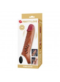 Коричневая вибронасадка с подхватом мошонки и пультом ДУ - Baile - в Рыбинске купить с доставкой