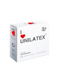 Ультратонкие презервативы Unilatex Ultra Thin - 3 шт. - Unilatex - купить с доставкой в Рыбинске