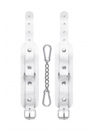 Белые узкие наручники-браслеты со скруглёнными углами - Pecado - купить с доставкой в Рыбинске