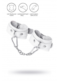 Белые узкие наручники-браслеты со скруглёнными углами - Pecado - купить с доставкой в Рыбинске