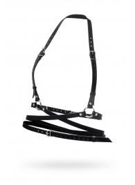 Черная кожаная портупея «Осанка» - Pecado - купить с доставкой в Рыбинске