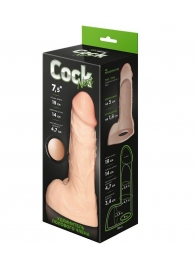Телесный фаллоудлинитель с мошонкой Cock Next - 19 см. - LOVETOY (А-Полимер) - в Рыбинске купить с доставкой