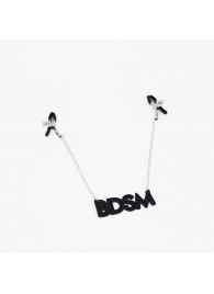 Зажимы на соски с кожаной подвеской BDSM - Crazy Handmade - купить с доставкой в Рыбинске