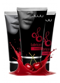 Набор из 3 съедобных лубрикантов JUJU со вкусом вишни - JuJu - купить с доставкой в Рыбинске