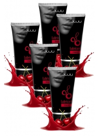 Набор из 5 съедобных лубрикантов JUJU со вкусом вишни - JuJu - купить с доставкой в Рыбинске