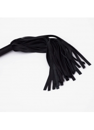 Черный кожаный флоггер - 45 см. - Crazy Handmade - купить с доставкой в Рыбинске