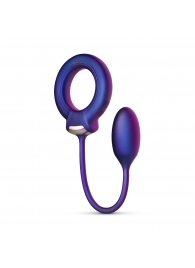 Фиолетовое эрекционное виброкольцо с анальным шариком Eclipse - ONE DC B.V. - в Рыбинске купить с доставкой