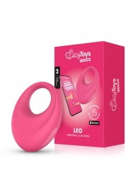 Розовое интерактивное эрекционное виброкольцо Leo - Easy toys - в Рыбинске купить с доставкой