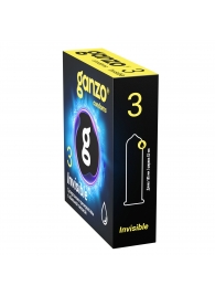 Супертонкие презервативы Ganzo Invisible - 3 шт. - Ganzo - купить с доставкой в Рыбинске