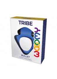 Синее эрекционное кольцо Wooomy Tribeс с вибрацией - Adrien Lastic - в Рыбинске купить с доставкой