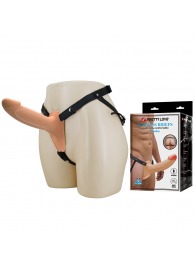 Телесный полый мужской страпон London - 16,8 см. - Baile - купить с доставкой в Рыбинске