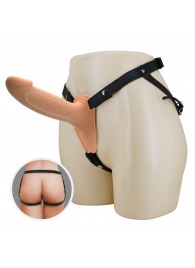 Телесный полый мужской страпон London - 16,8 см. - Baile - купить с доставкой в Рыбинске