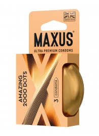 Точечные презервативы MAXUS 2000 Amazing Dots с железным кейсом - 3 шт. - Maxus - купить с доставкой в Рыбинске