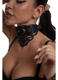 Фигурный чокер с узорами и золотистой фурнитурой - Crazy Handmade - купить с доставкой в Рыбинске