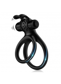 Черное эрекционное виброкольцо с подхватом мошонки Stay Hard - Boys of Toys - в Рыбинске купить с доставкой