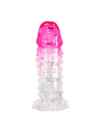 Прозрачно-розовая насадка на пенис Wilford - 13,5 см. - Baile - в Рыбинске купить с доставкой