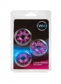 Набор из 3 лиловых эрекционных колец различной формы - Erowoman-Eroman - в Рыбинске купить с доставкой