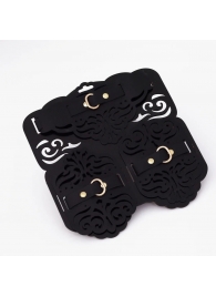 Фигурный набор для БДСМ-игр с узорами и золотистой фурнитурой - Crazy Handmade - купить с доставкой в Рыбинске