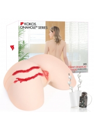 Мастурбатор-полуторс с двойным слоем материала и вибрацией Jenny Onahole Real Hips - KOKOS - в Рыбинске купить с доставкой
