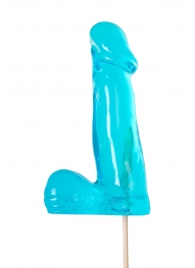 Голубой леденец в форме члена со вкусом блю кюрасао - 173 гр. - Sosuчki - купить с доставкой в Рыбинске