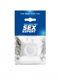 Эластичное эрекционное кольцо с шипиками и шариком - Sex Expert - в Рыбинске купить с доставкой