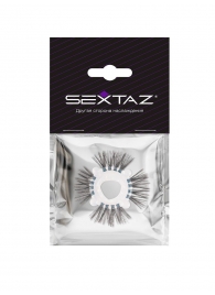 Эластичное эрекционное кольцо с черными «ресничками» - Sextaz - в Рыбинске купить с доставкой