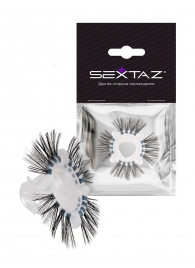 Эластичное эрекционное кольцо с черными «ресничками» - Sextaz - в Рыбинске купить с доставкой