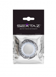 Эластичное эрекционное колечко с черными «ресничками» - Sextaz - в Рыбинске купить с доставкой