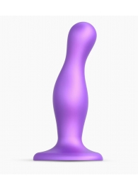 Фиолетовая насадка Strap-On-Me Dildo Plug Curvy size M - Strap-on-me - купить с доставкой в Рыбинске