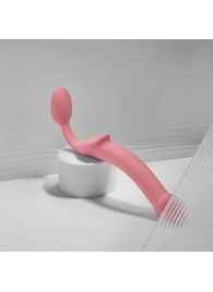 Розовый безремневой страпон Strap-on-me Semi-Realistic Bendable Strap-On size L - Strap-on-me - купить с доставкой в Рыбинске