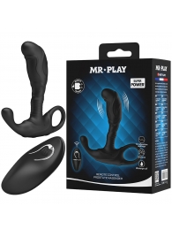 Черный изогнутый массажёр простаты с вибрацией и пультом ДУ - Baile - в Рыбинске купить с доставкой