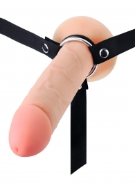 Мужской полый страпон на регулируемых ремешках - 22 см. - Sex Expert - купить с доставкой в Рыбинске